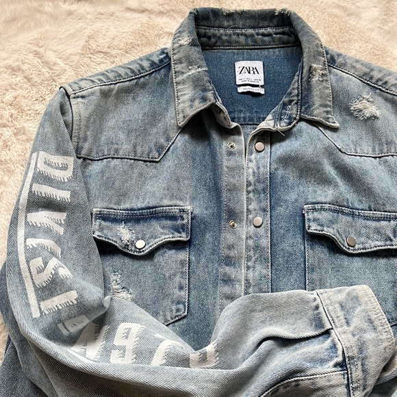 ZARA jean jacket, Relaxed fit, size L - Picture 2 of 7